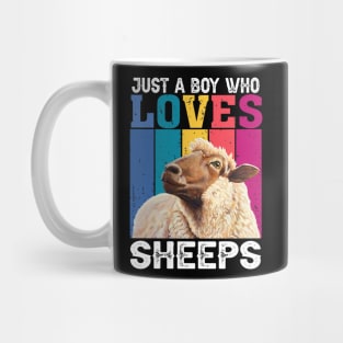 Fluffy Flock Fiesta Sheep Dreams, Stylish Tee Extravaganza for Animal Lovers Mug